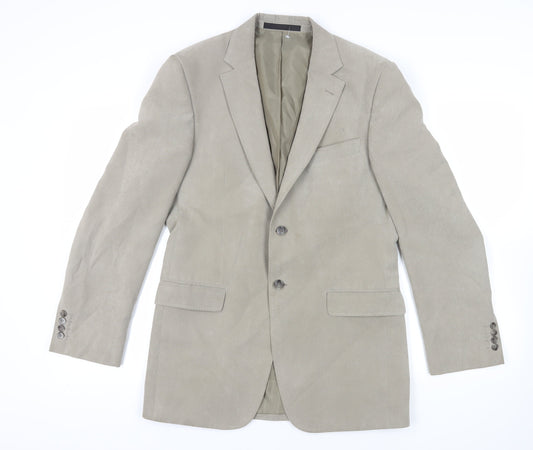 Marks and Spencer Mens Beige Polyester Jacket Blazer Size 38 Regular