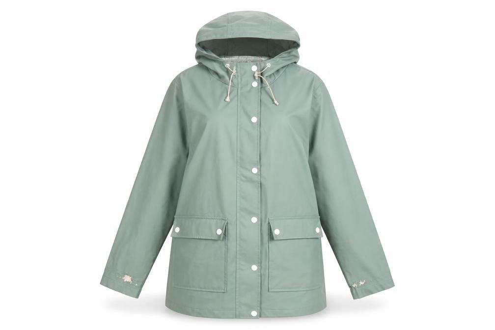 24Colours Womens Green Rain Coat Coat Size 10 Zip