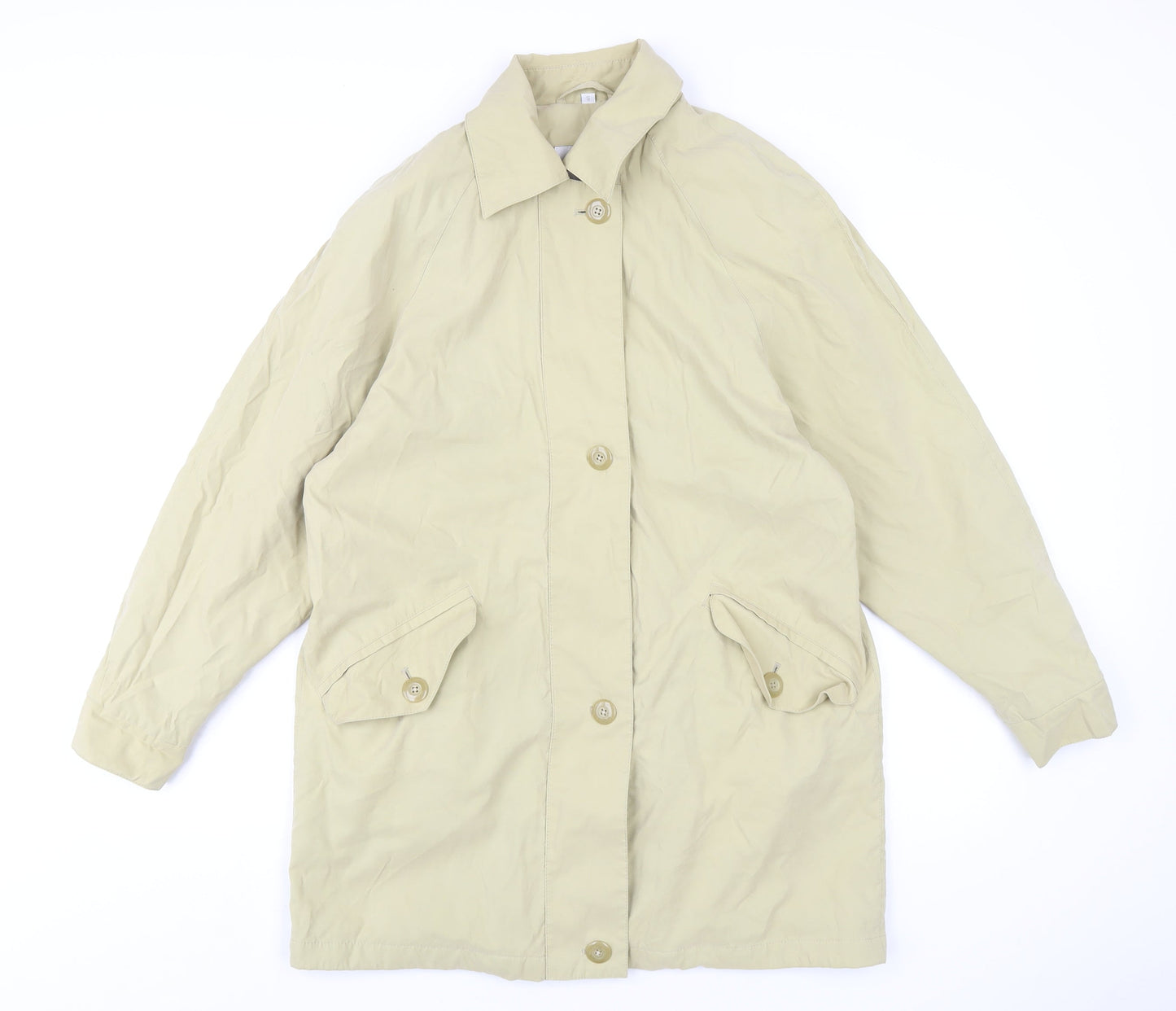 Danimac Womens Beige Trench Coat Coat Size S Zip