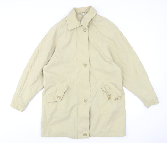 Danimac Womens Beige Trench Coat Coat Size S Zip