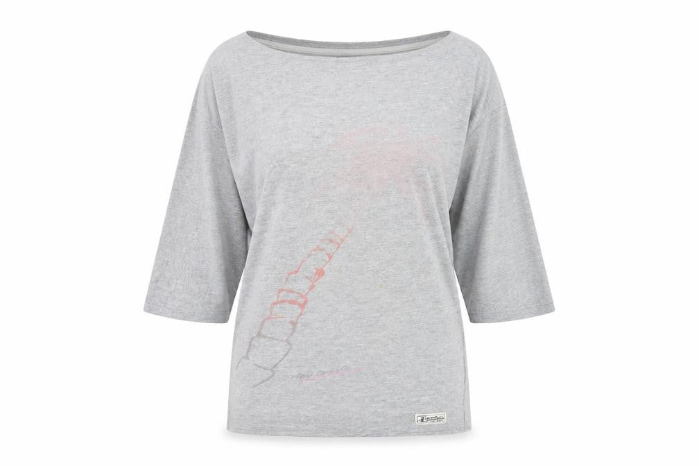 French Connection Womens Grey Cotton Basic T-Shirt Size S Boat Neck
