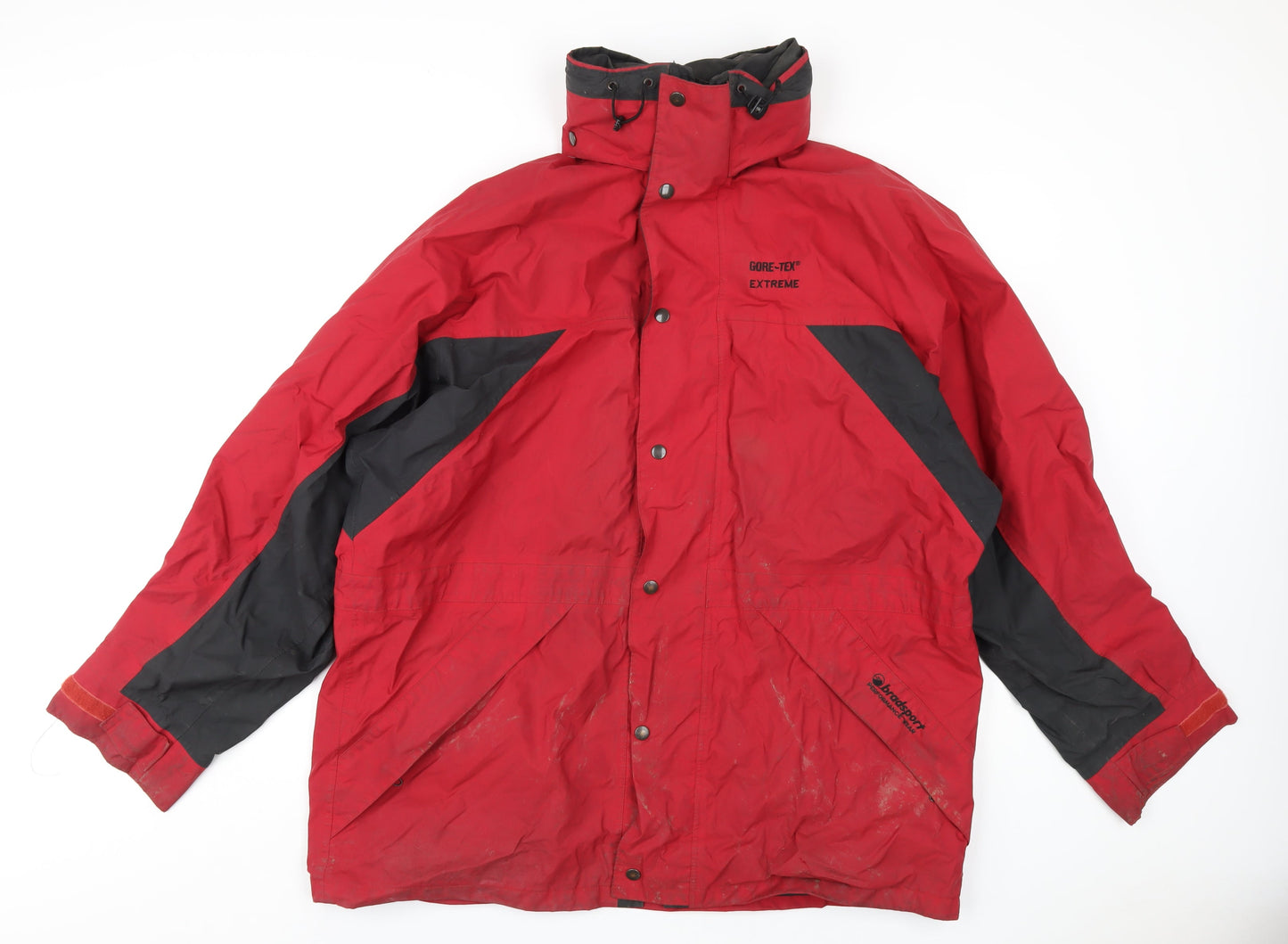 Bradsport Mens Red Rain Coat Coat Size XL Zip
