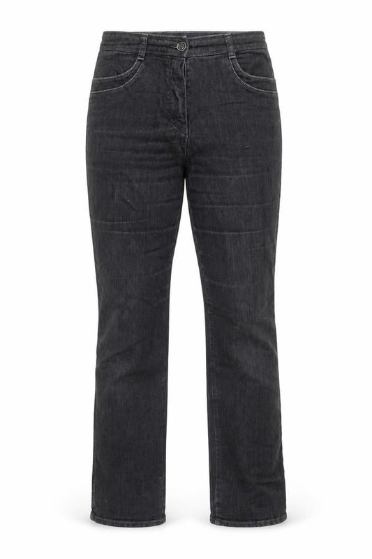 Gerry Weber Womens Black Cotton Straight Jeans Size 12 L33 in Regular Zip