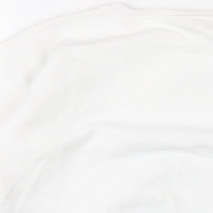 Preloved Netflix Girls White Polyester Pullover Sweatshirt Size 14-15 Years Pullover - Wednesday - Label