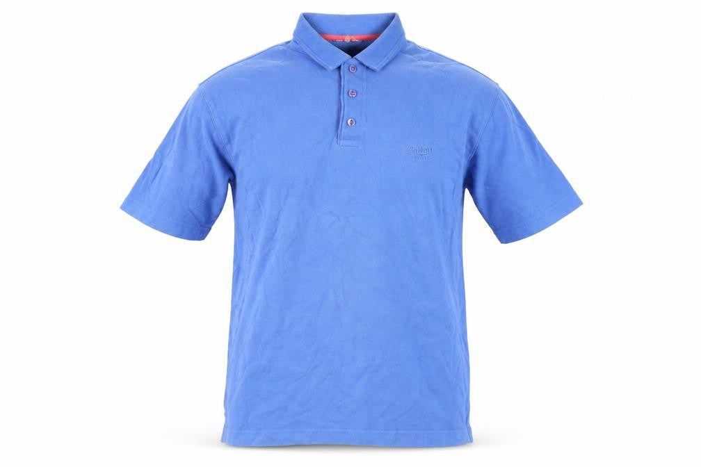 Cotton Traders Mens Blue Cotton Button-Up Size M Collared Button