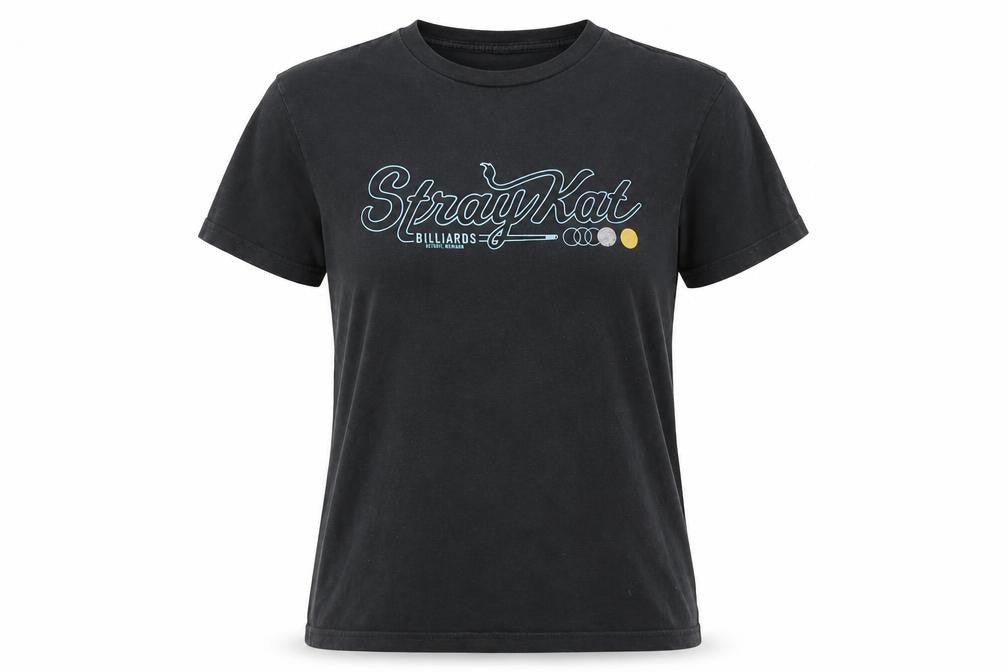 Gap Womens Black Cotton Basic T-Shirt Size S Round Neck - Stray Kat Billiards