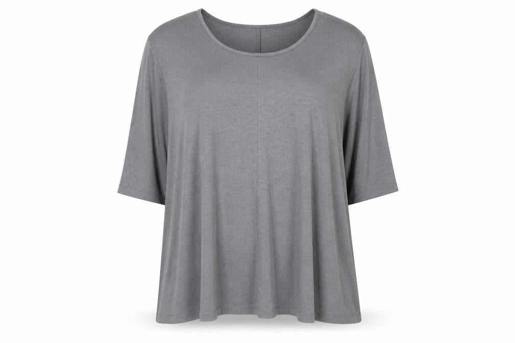 VERO MODA Womens Grey Polyester Basic T-Shirt Size XL Round Neck