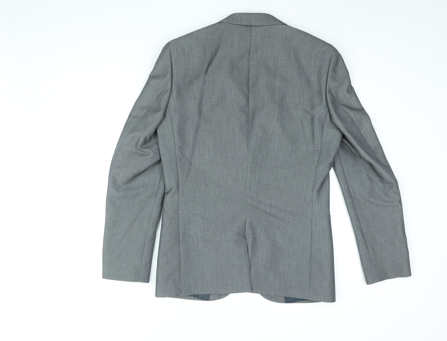 NEXT Mens Grey Polyester Jacket Suit Jacket Size 38 Regular
