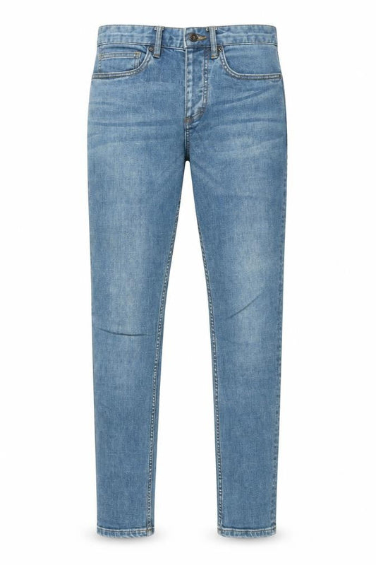Topman Mens Blue Cotton Skinny Jeans Size 30 in L32 in Regular Zip