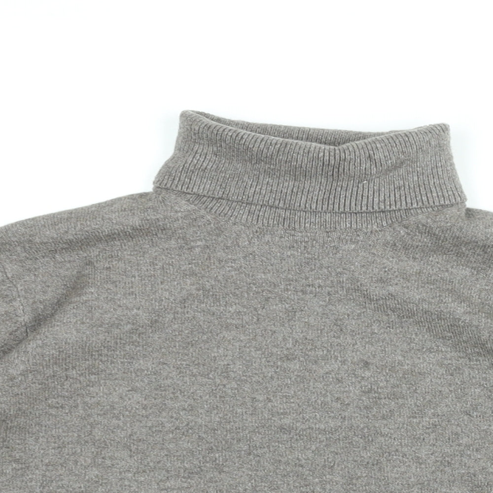 Marks and Spencer Womens Brown Roll Neck Polyester Pullover Jumper Size XS