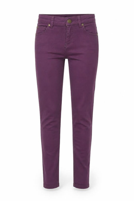 Miss Selfridge Womens Purple Cotton Skinny Jeans Size 8 L31 in Regular Zip