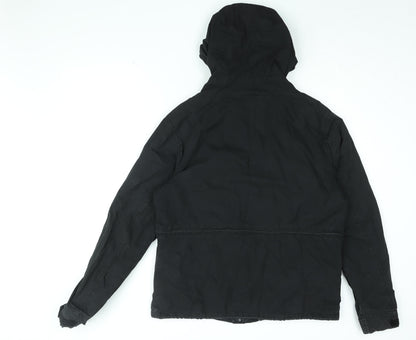 Next Mens Black Jacket Coat Size L Zip