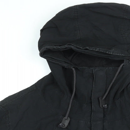 Next Mens Black Jacket Coat Size L Zip