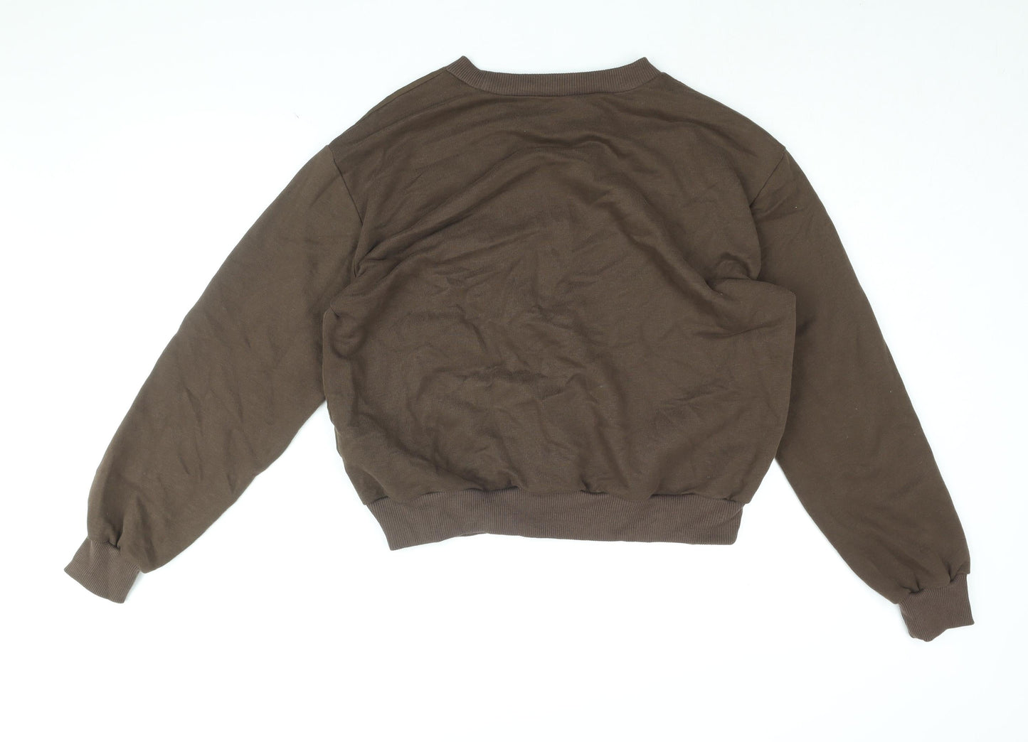 Zara Womens Brown Cotton Pullover Sweatshirt Size L Pullover
