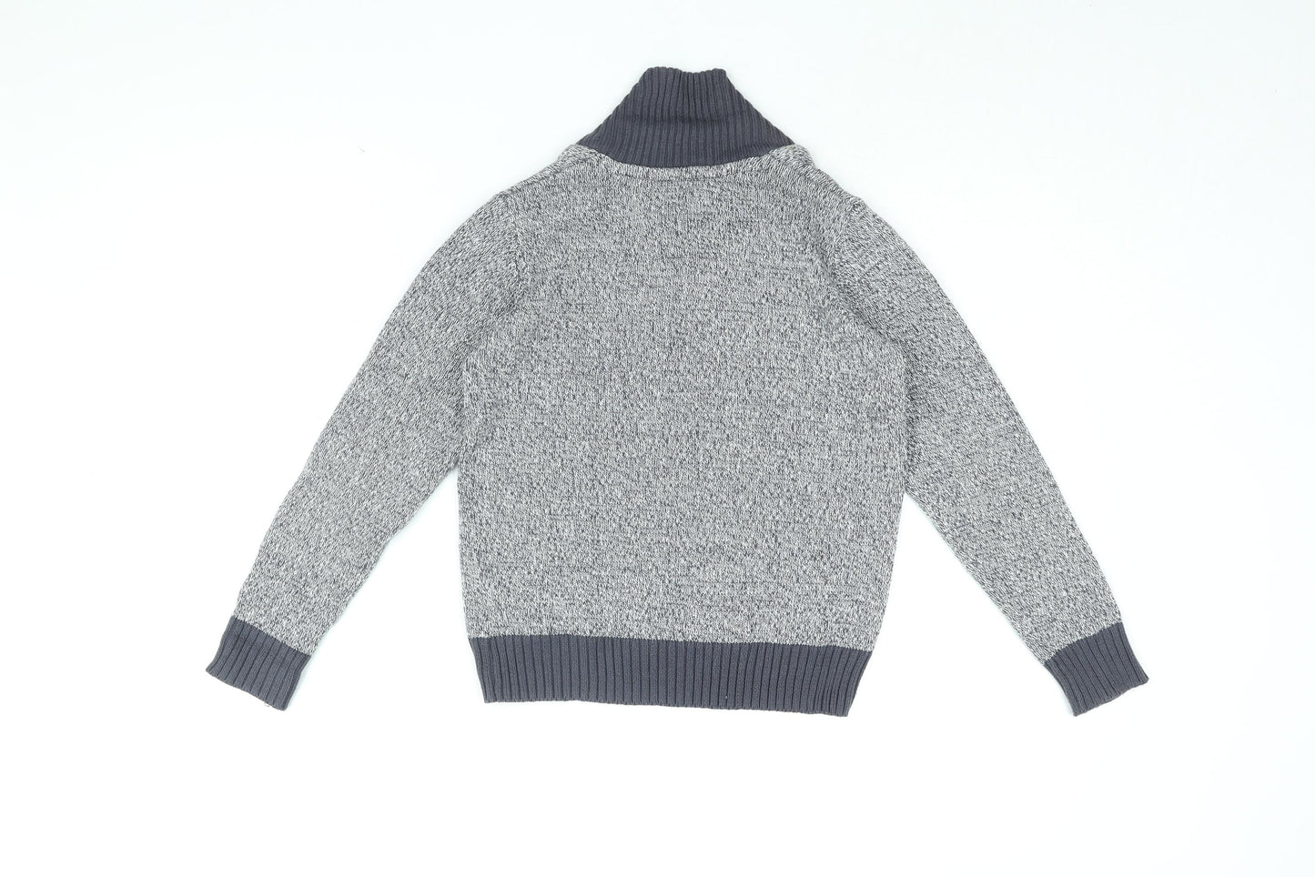 Pepperts Boys Grey V-Neck Cotton Pullover Jumper Size 8-9 Years Pullover