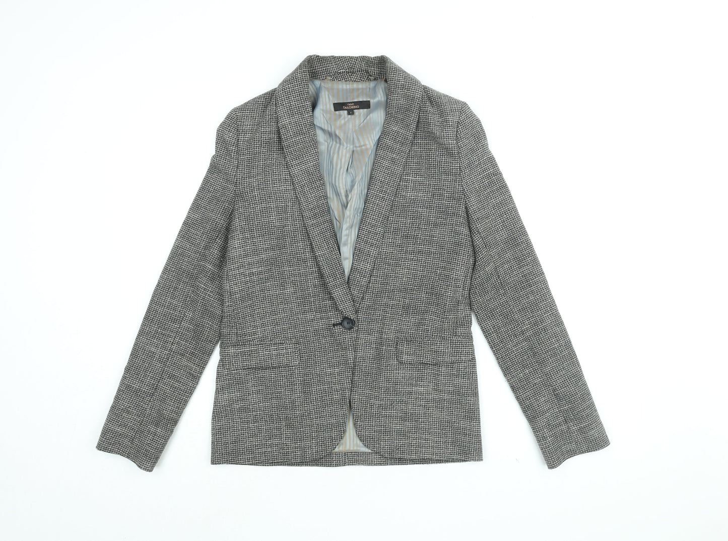 NEXT Womens Grey Jacket Blazer Size 6 Button