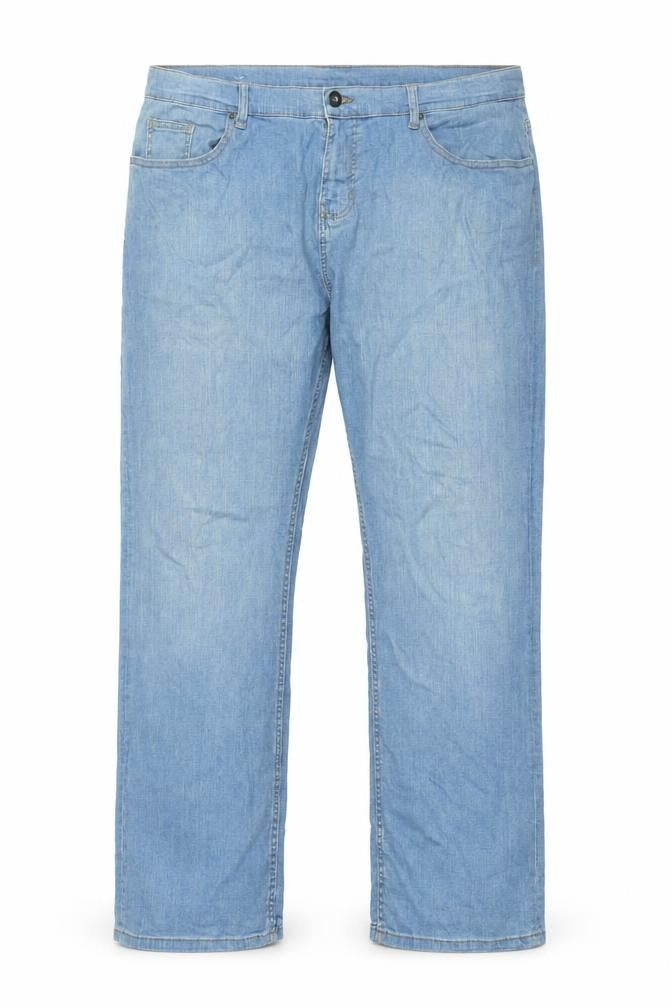 Denim & Co. Womens Blue Cotton Straight Jeans Size 42 in L32 in Regular Zip
