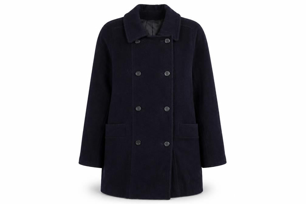 Klass Womens Blue Overcoat Coat Size 10 Button