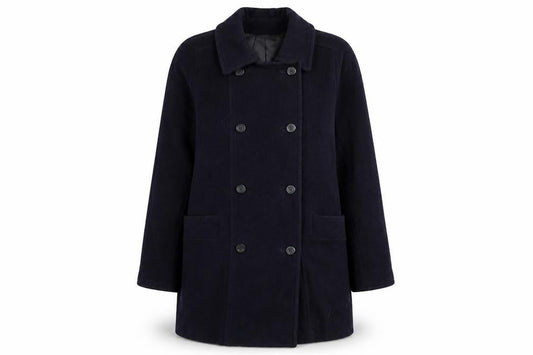 Klass Womens Blue Overcoat Coat Size 10 Button