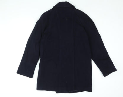 Klass Womens Blue Overcoat Coat Size 10 Button