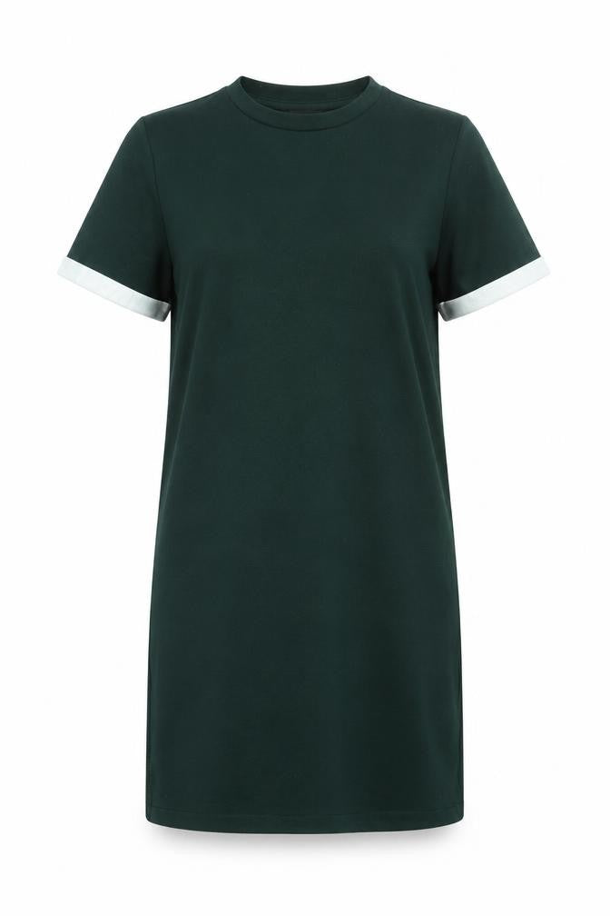 Forever 21 Womens Green Polyester Shift Size S Round Neck Pullover