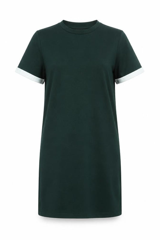 Forever 21 Womens Green Polyester Shift Size S Round Neck Pullover