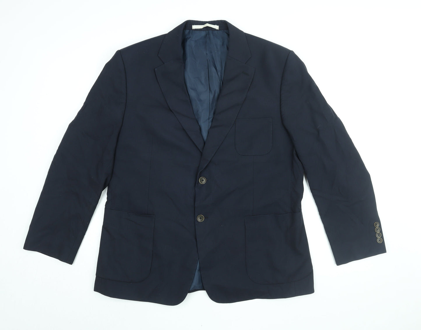Marks and Spencer Mens Blue Polyester Jacket Suit Jacket Size 44 Regular