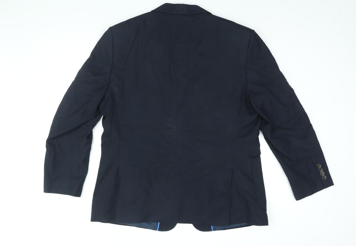 Marks and Spencer Mens Blue Polyester Jacket Suit Jacket Size 44 Regular