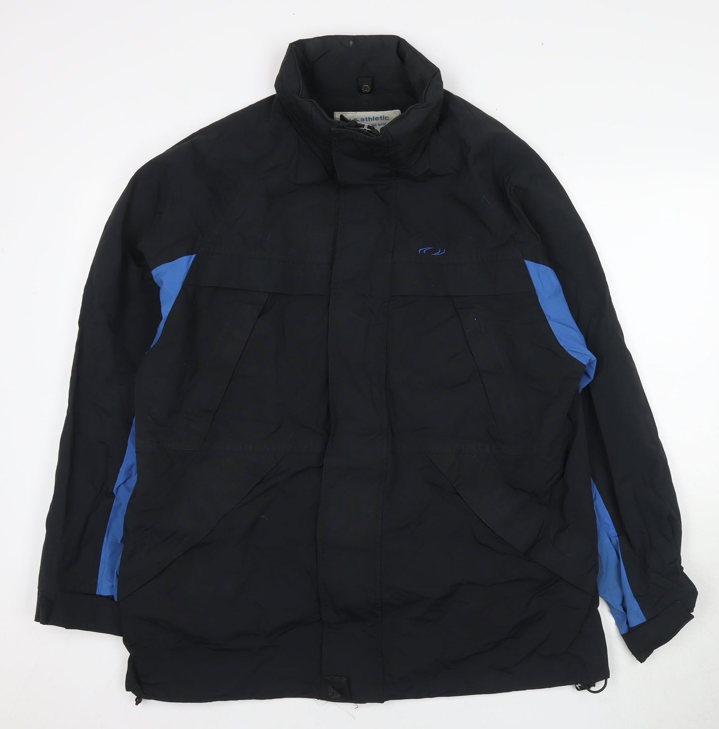 U.S. Athletic Mens Black Jacket Size M Zip - Technical