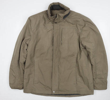 Additional front view of Atlantic Bay men’s brown jacket, size XL, zip