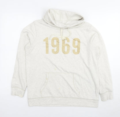 Gap Womens Ivory Cotton Pullover Hoodie Size M Pullover - 1969