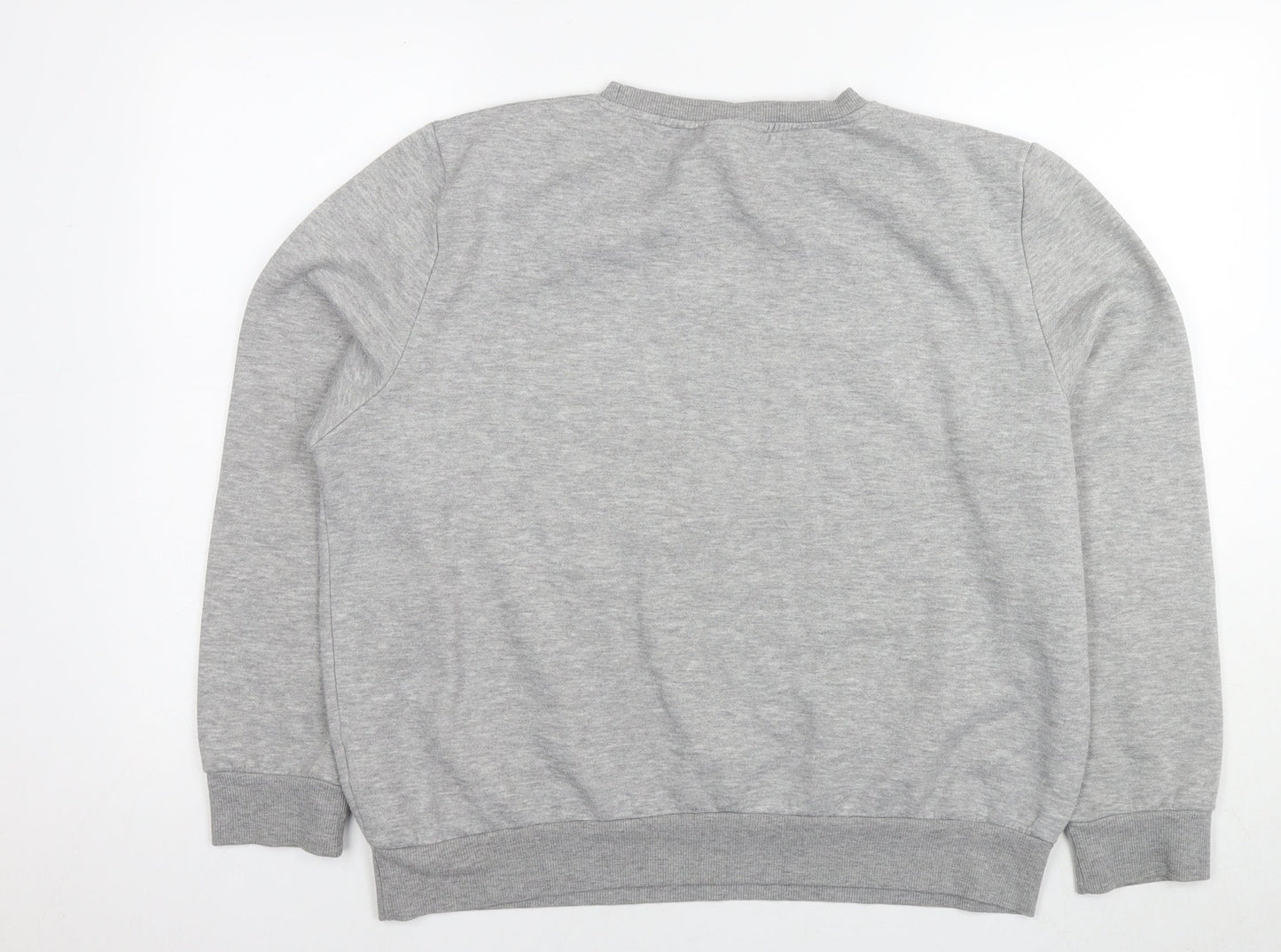 Disney Womens Grey Cotton Pullover Sweatshirt Size L Pullover - Mickey And Friends