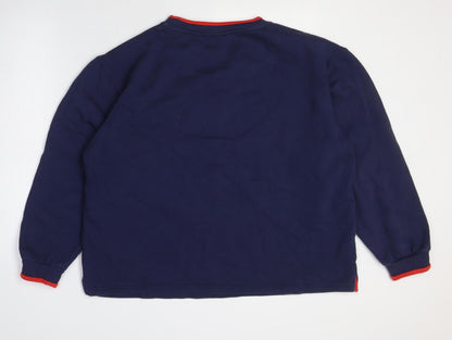 Stedman Men's Blue Nautical Pullover Sweatshirt L