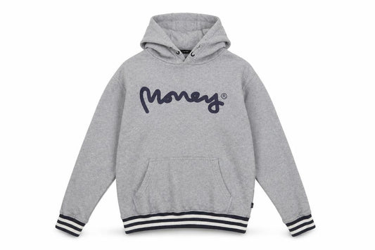 Money Boys Grey Cotton Pullover Hoodie Size 12-13 Years Pullover