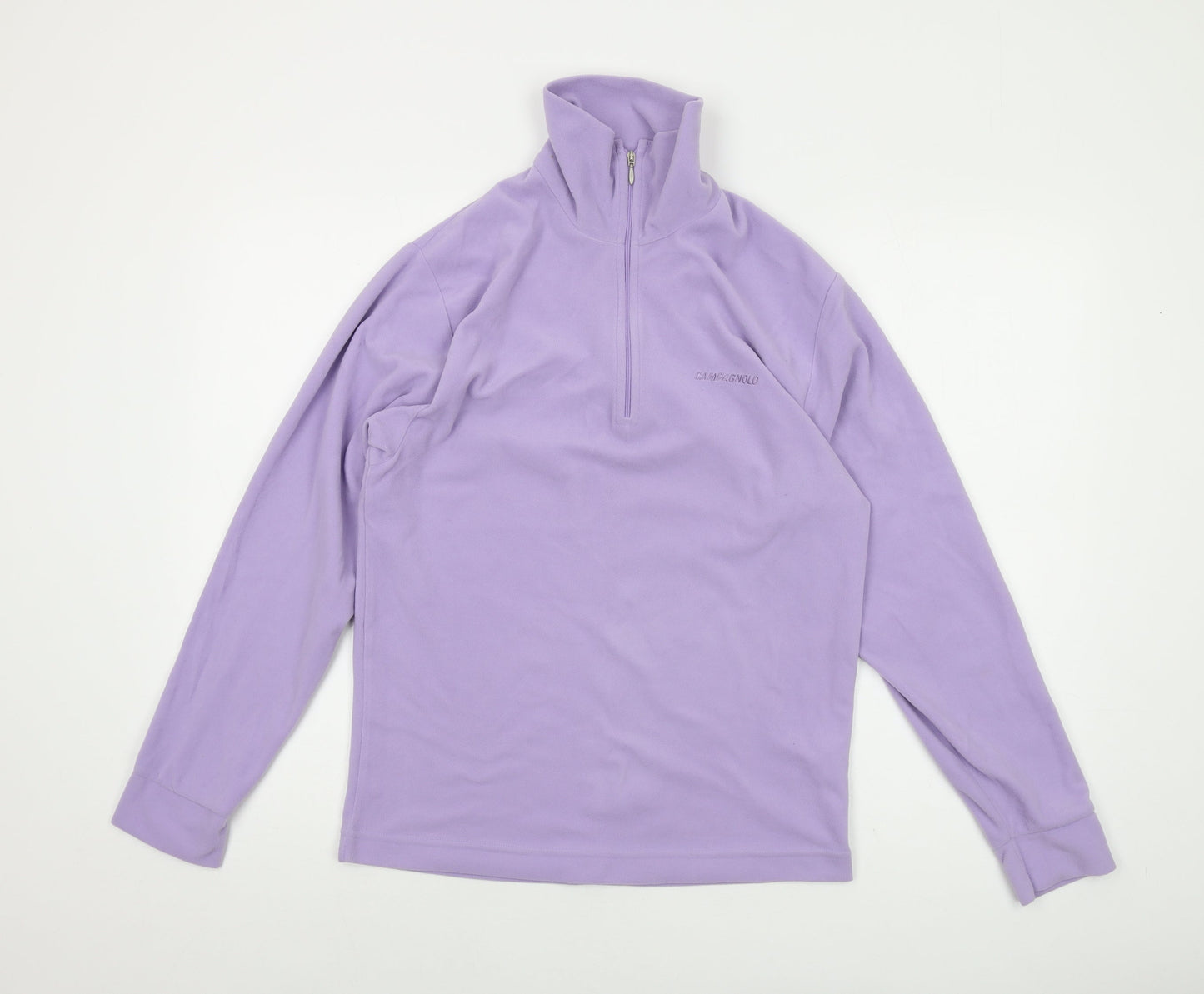 Campagnolo Womens Purple Polyester Pullover Sweatshirt Size S Zip