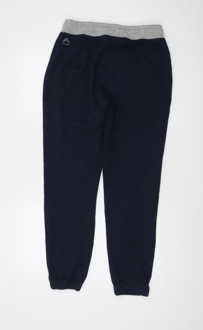 Slazenger Womens Blue Polyester Sweatpants Trousers Size 14 L28 in Regular Drawstring