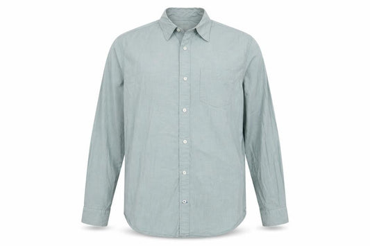 Gap Mens Green Cotton Button-Up Size L Collared Button