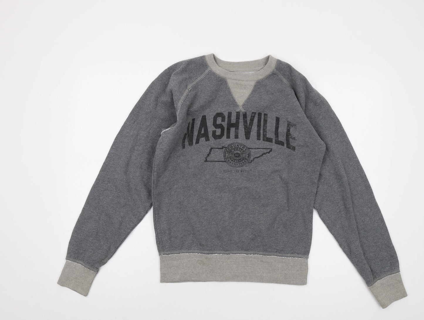 Comp David Womens Grey Cotton Pullover Sweatshirt Size S Pullover