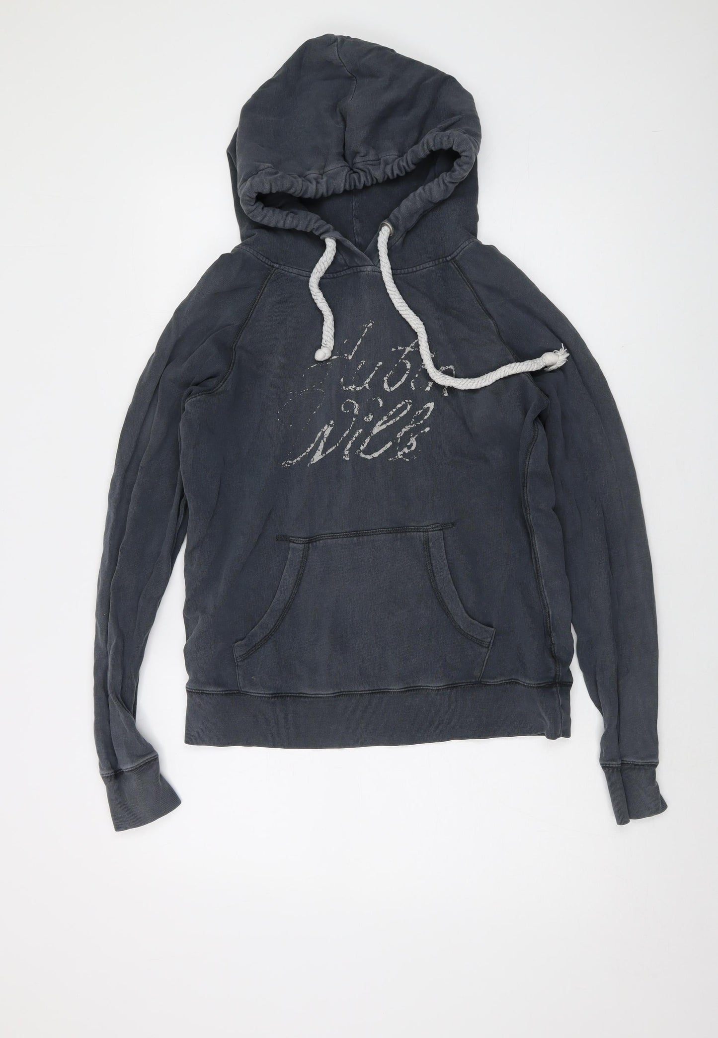 AUBIN & WILLS Womens Grey Cotton Pullover Hoodie Size 10 Pullover