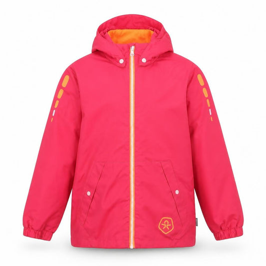 Colour Kids Girls Pink Ikat Jacket Coat Size 8 Years Tie