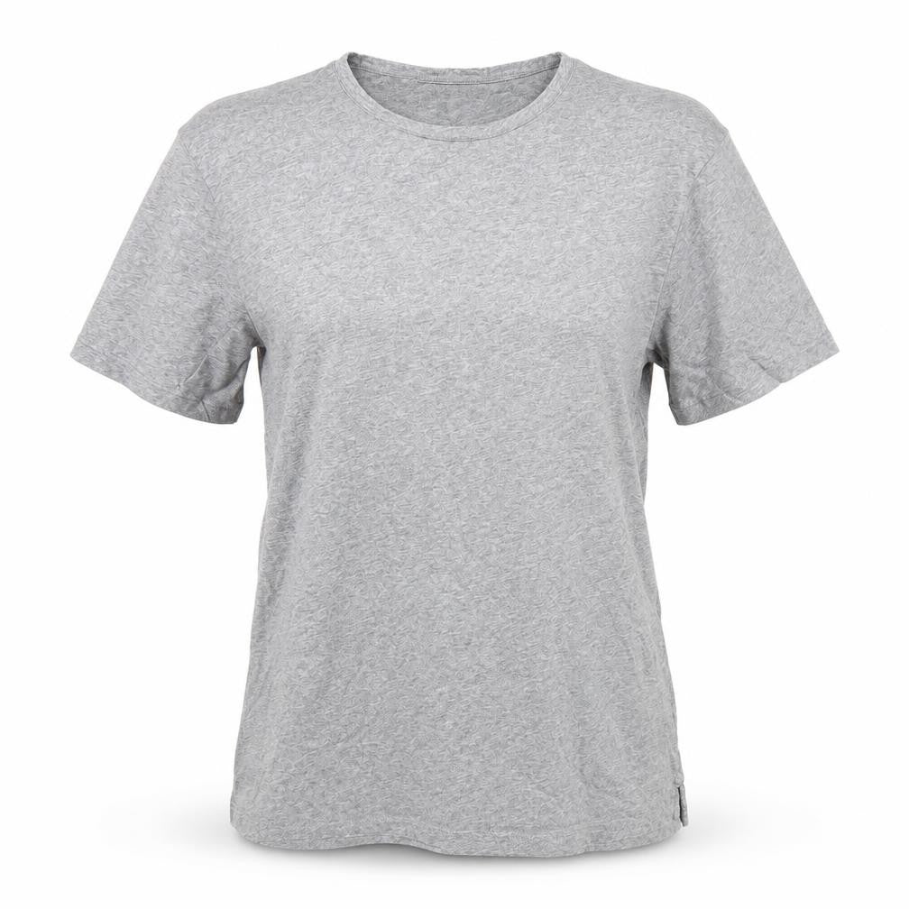 l'strange Womens Grey Cotton Basic T-Shirt Size L Round Neck
