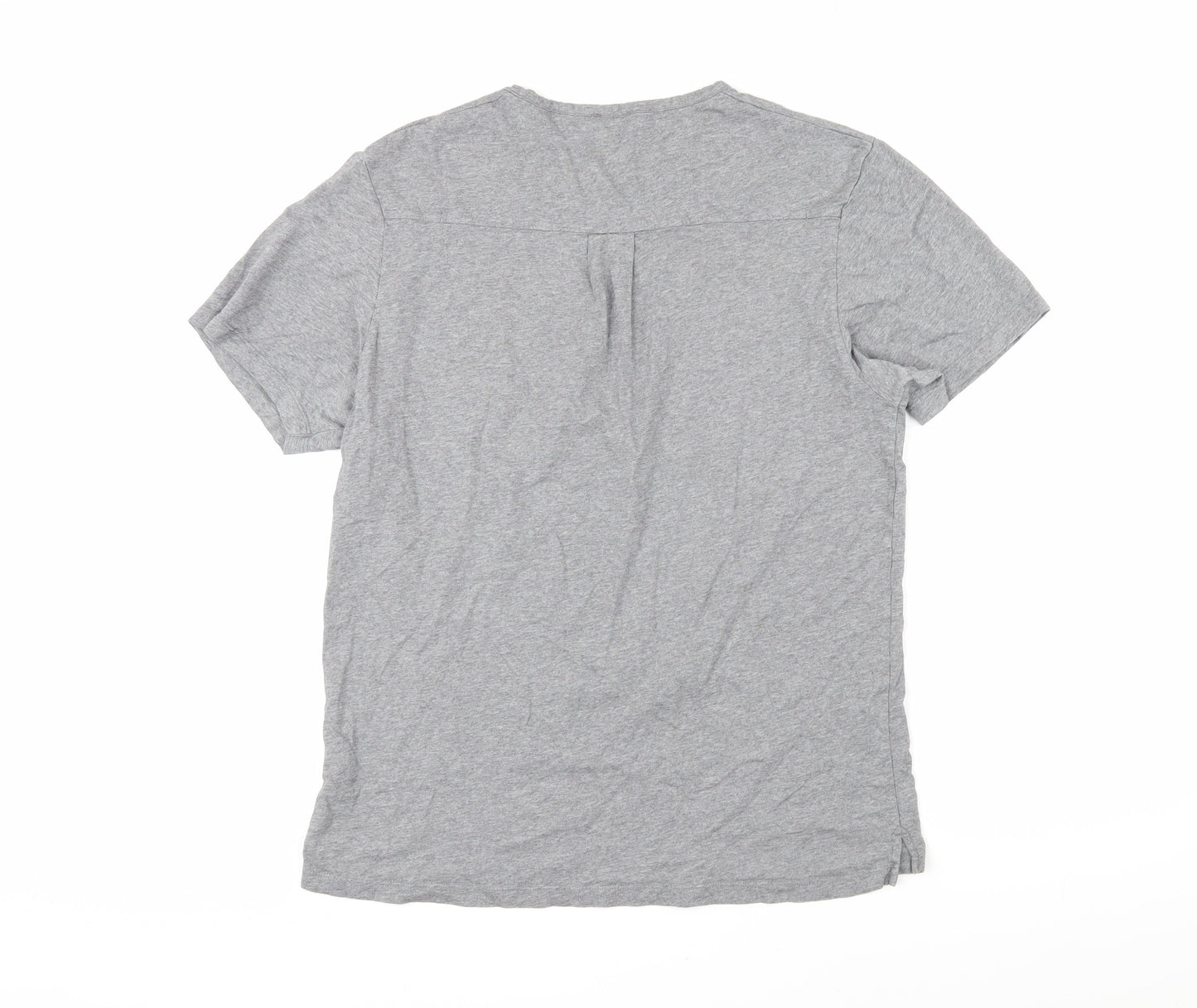 l'strange Womens Grey Cotton Basic T-Shirt Size L Round Neck