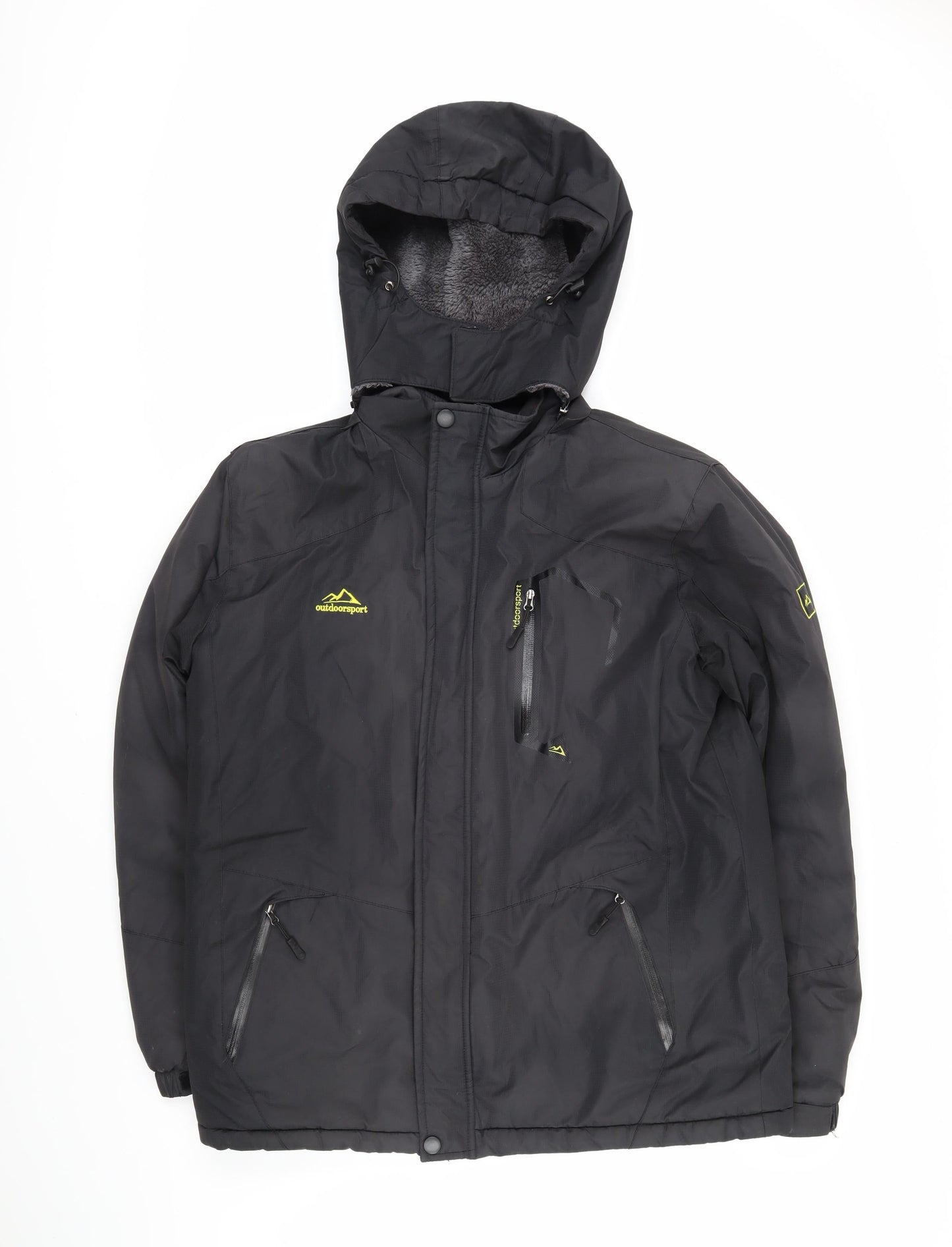 Outdoor Sport Mens Black Jacket Coat Size M Zip