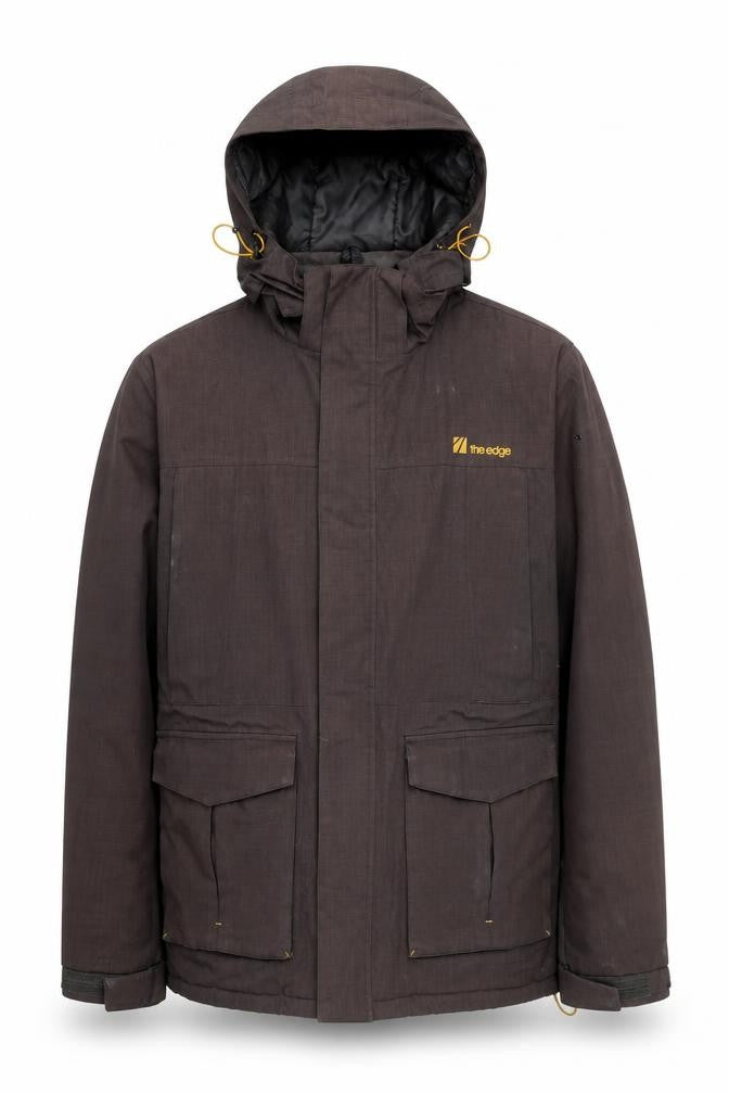 The Edge Mens Brown Jacket Coat Size M Zip