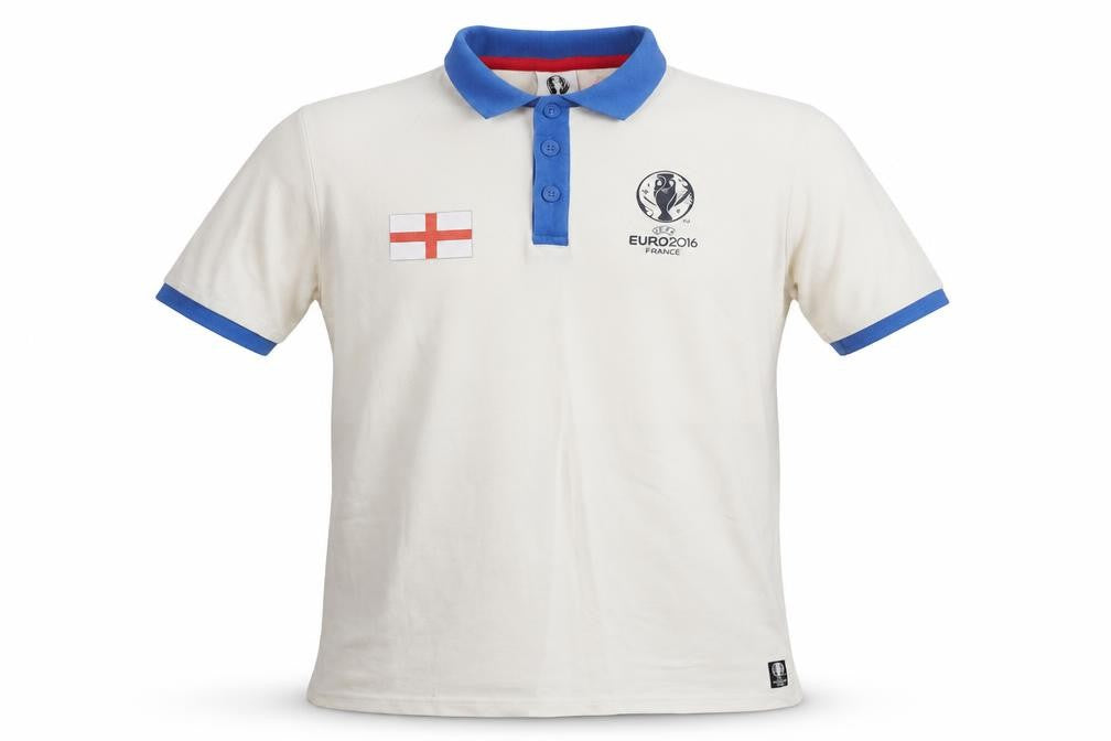 Euro 2016 Mens Ivory Cotton Polo Size S Collared Button - Euro France 2016