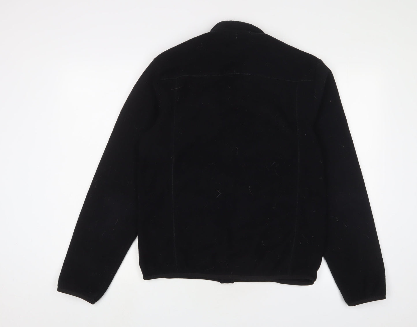 DECATHLON Mens Black Jacket Size M Zip - Logo, Embroidered