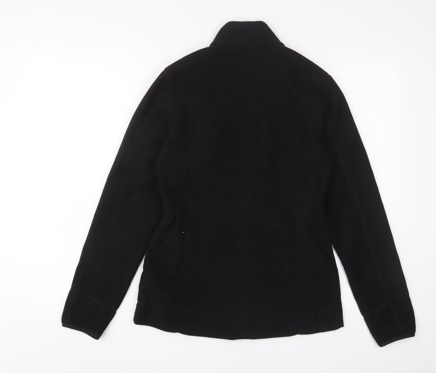 DECATHLON Womens Black Jacket Size S Zip - Logo, Embroidered