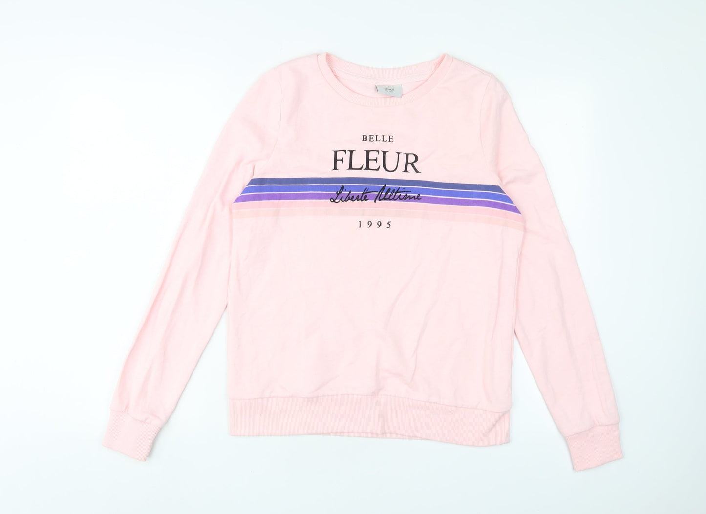 Only Womens Pink Cotton Pullover Sweatshirt Size S Pullover - Belle Fleur