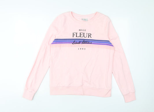 Only Womens Pink Cotton Pullover Sweatshirt Size S Pullover - Belle Fleur