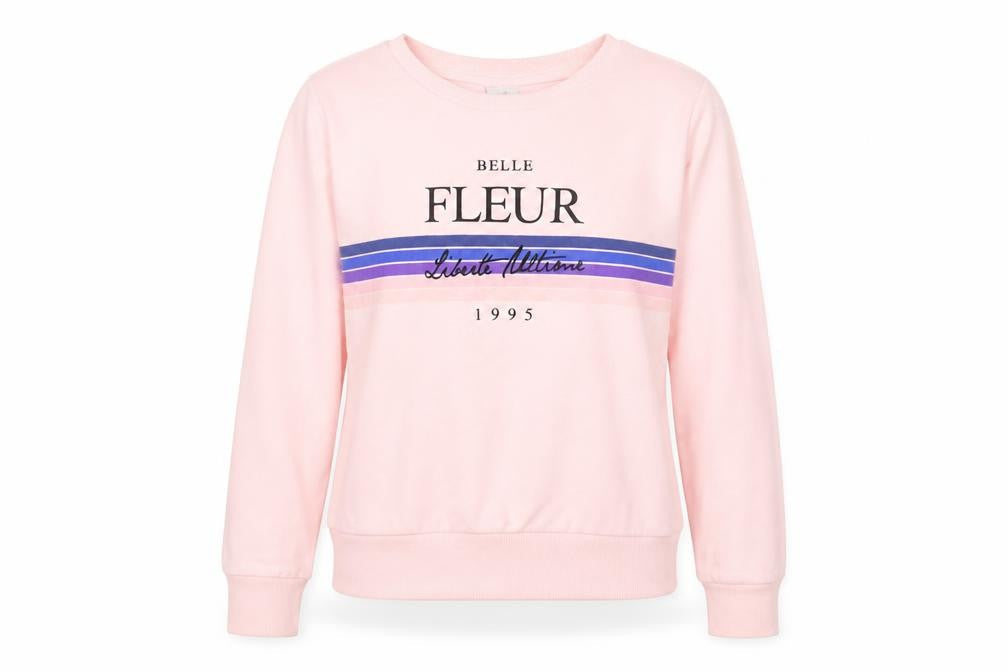 Only Womens Pink Cotton Pullover Sweatshirt Size S Pullover - Belle Fleur
